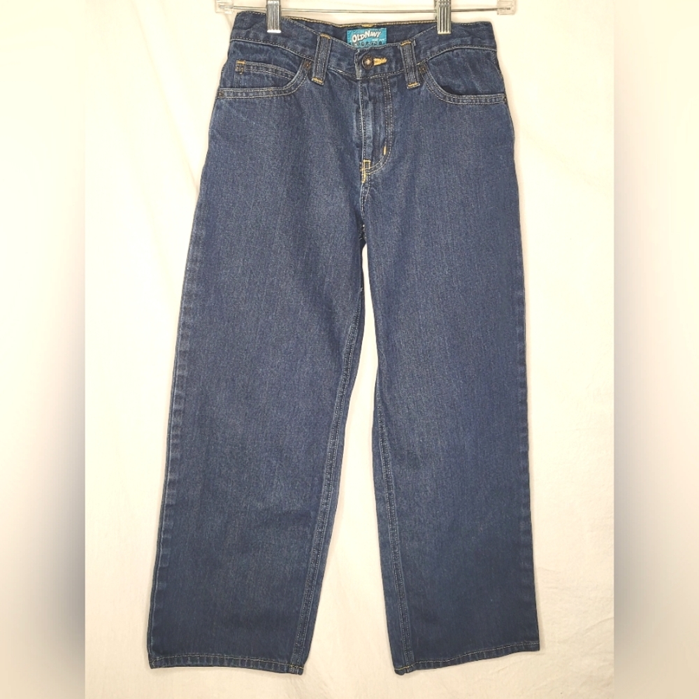 Old Navy Boys Jeans Loose Ample Fit Size 10 Adj Waist Great Condition 👍